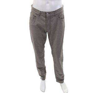 Brax Feel Good Mens Cotton Button Zip Straight Leg Pants Gray Size EUR 48